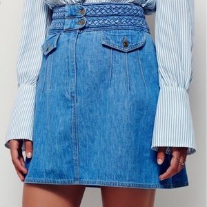 FREE PEOPLE braided baby mini skirt